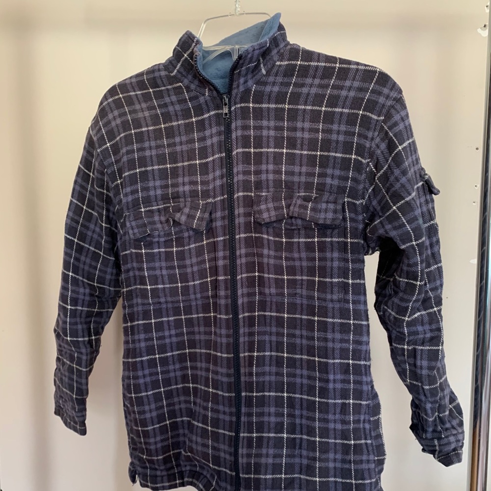 Boys Plaid Fleece Jacket